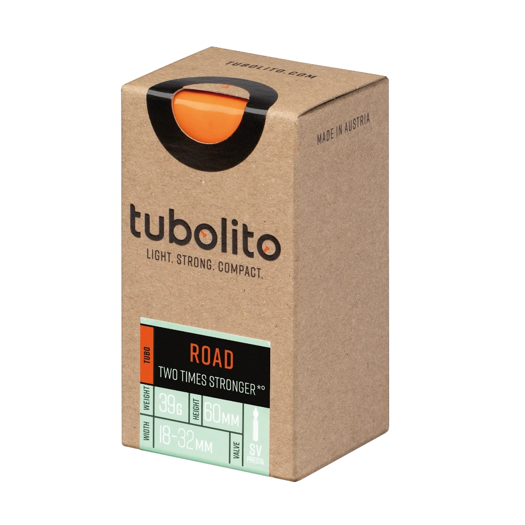 Tubolito Tubo 700C Road 60mm Presta Valve in Orange 700 x 18-32mm